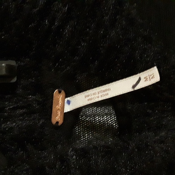 Free People Mesh & Faux Fur collar & cuffs Turtleneck black Medium - Picture 9 of 11